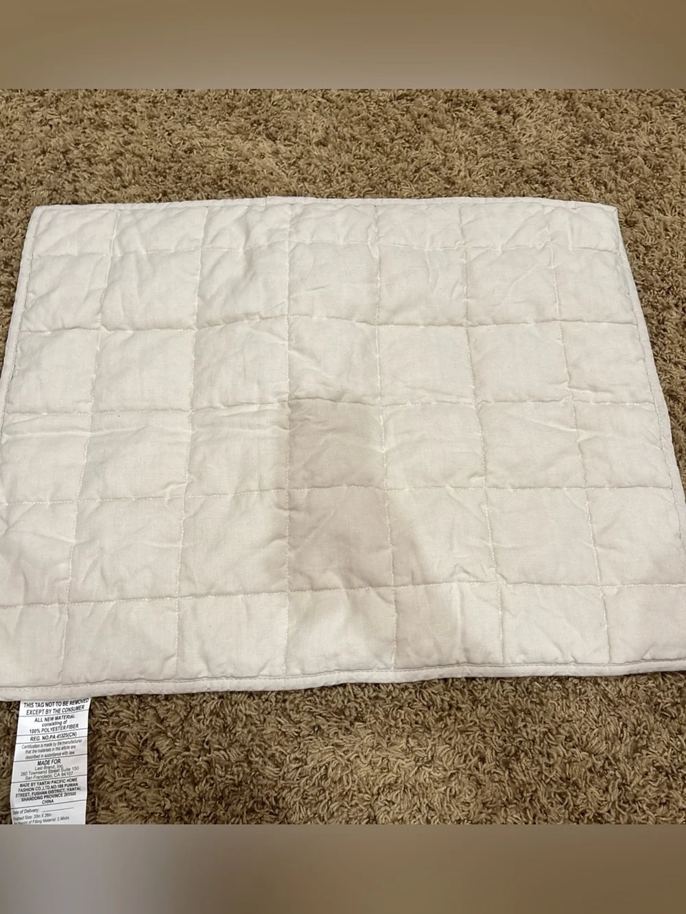 Quince European Linen Box Quilted Sham Set Standard Sand